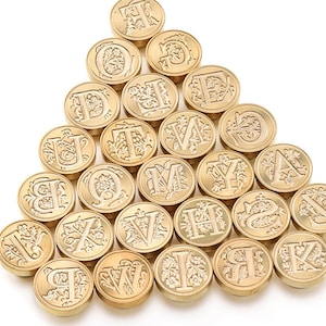 Sello de cera con alfabeto vintage de la A a la Z / Sello personalizado con monograma de letras y para bodas