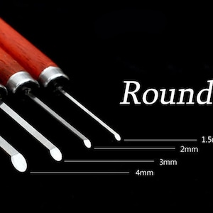 Professional Round Olive Wood Carving Knife Set – 4-Piece Micro Carving Tools for Precision Woodcarving