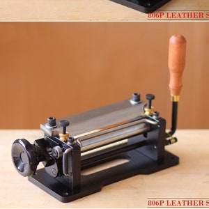 Hands free Pro 6&quot; Leather Skiver Machine splitter Trimmer edge skiving tool Skiver Splitter Machine Edge Skiving Cutting timmer Thinning cut