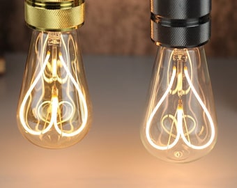 Heartfelt Art Design Edison LED Glühbirne - 4W Herz Industrieller Stil Dekorative Neon Kugel, 110-240V, Perfekte Romantische Geschenk Liebe