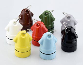 Colorful E27 Vintage Ceramic Lamp Holder with Hook – Waterproof Edison Light Socket for High-Temperature Bulbs, Wall & Table DIY Lighting