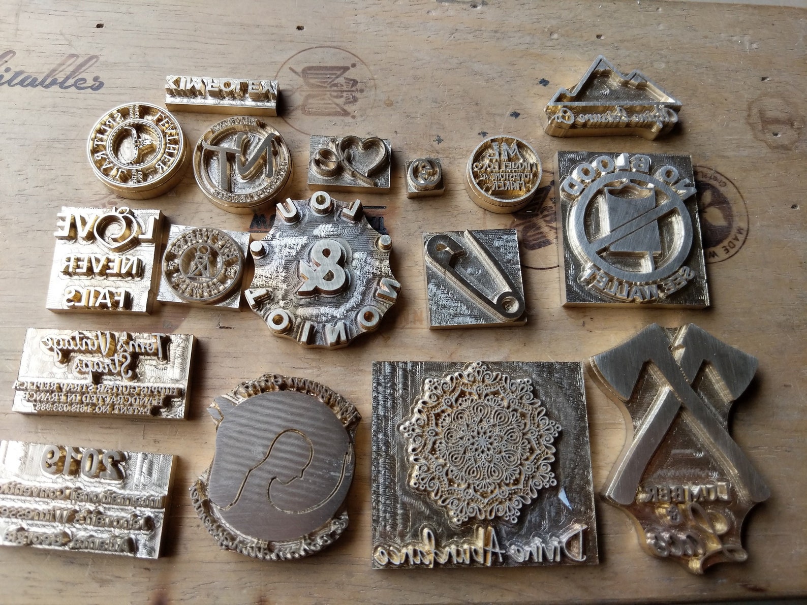 Custom Embosser leather stamp create your logo brass seal Etsy