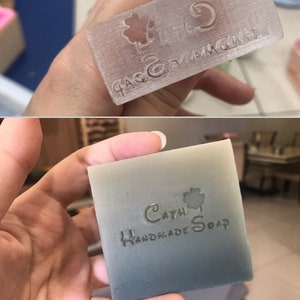Custom Acrylic stamp for Soap logo Mold Logo Embosser Handmade Acrylic Glass seal Soap Mold soap maker Personalized Wedding candle Cookie image 2