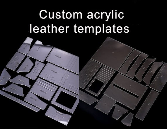 Personalised Custom Made Acrylic Leather Templates Pattern Your Own Design  Clear Acrylic DIY 