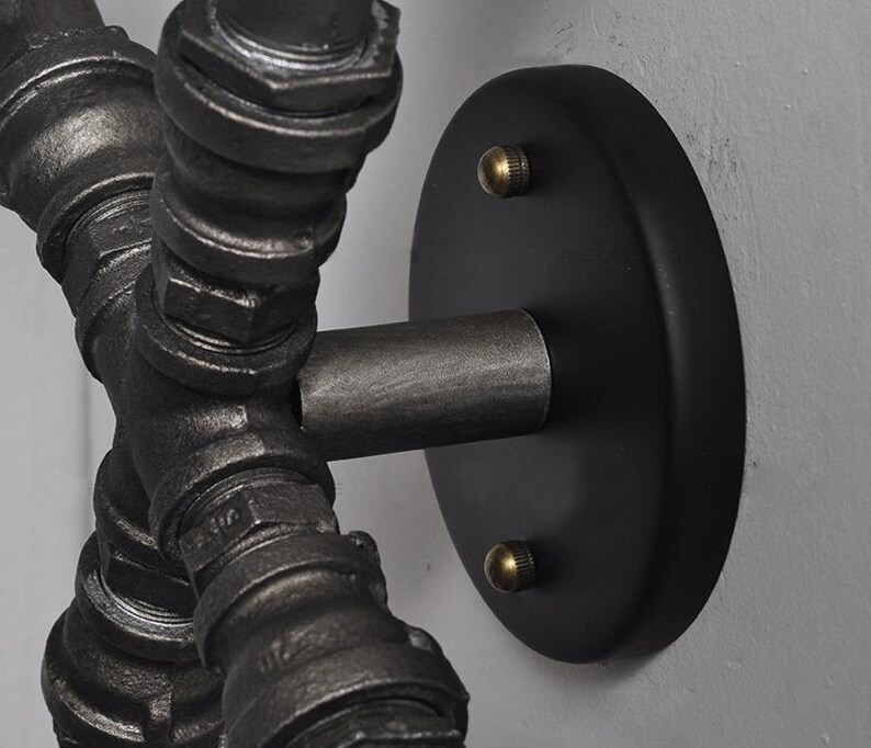 Large Custom X Iron Pipe Wall Mount Ceiling Industrial Edison Etsy