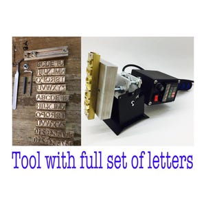 Máquina portátil para estampar cuero personalizado con letras: herramienta de grabado en bronce de madera, marca de logotipos y estampado en caliente.