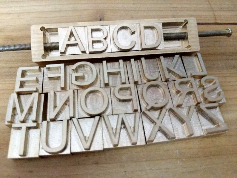 Interchangeable Embossing Full Set 26 Alphabet Leather Logo Etsy