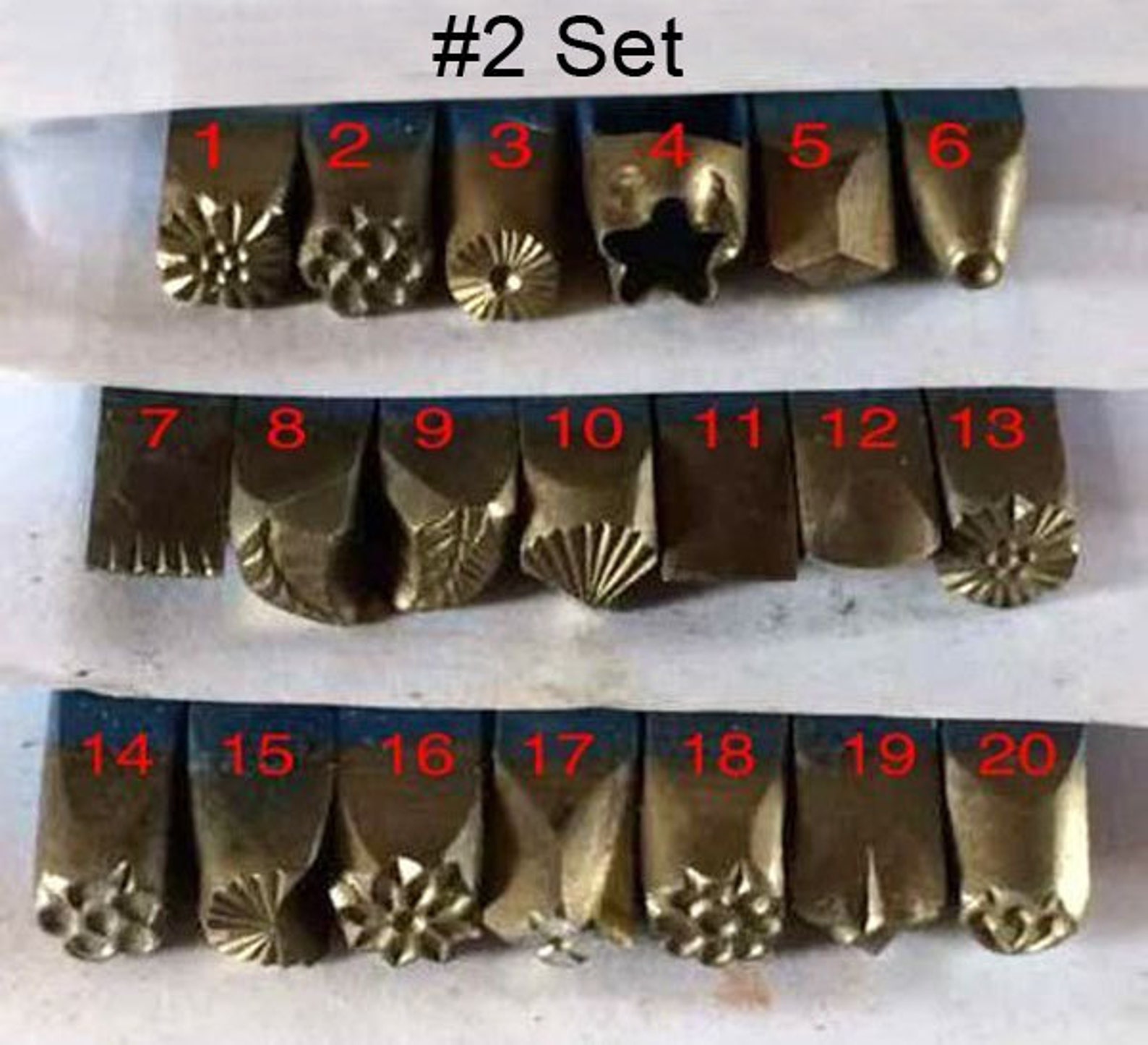 Full Set Jewelry Hammer Stamp Tools 20 Piece Iron Steel Metal Etsy