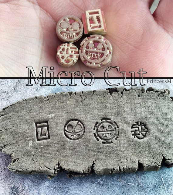 Micro Cut Custom Leather Stamp Micro-branding Iron Embosser Logo Brass Seal Stamps  Leather Tools Custom Mold Hand Knock Mold Wood 