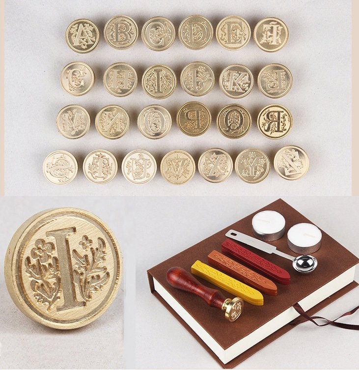 Elite Brass Retro Alphabet Initials Wax Sealing Stamp 26 Letters A-z Wax  Seal Stamp For Post Decoration Diy Card Making