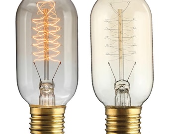 Wholesale T45 Spiral Edison Bulbs – 40W Industrial Vintage Lamp Supply, 110V & 220V E27 Squirrel Cage Filament