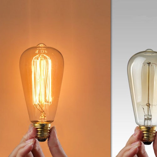 Marconi Style Light Bulb Vintage Edison Reproduction 60 Watt Incandescent Lamp 
