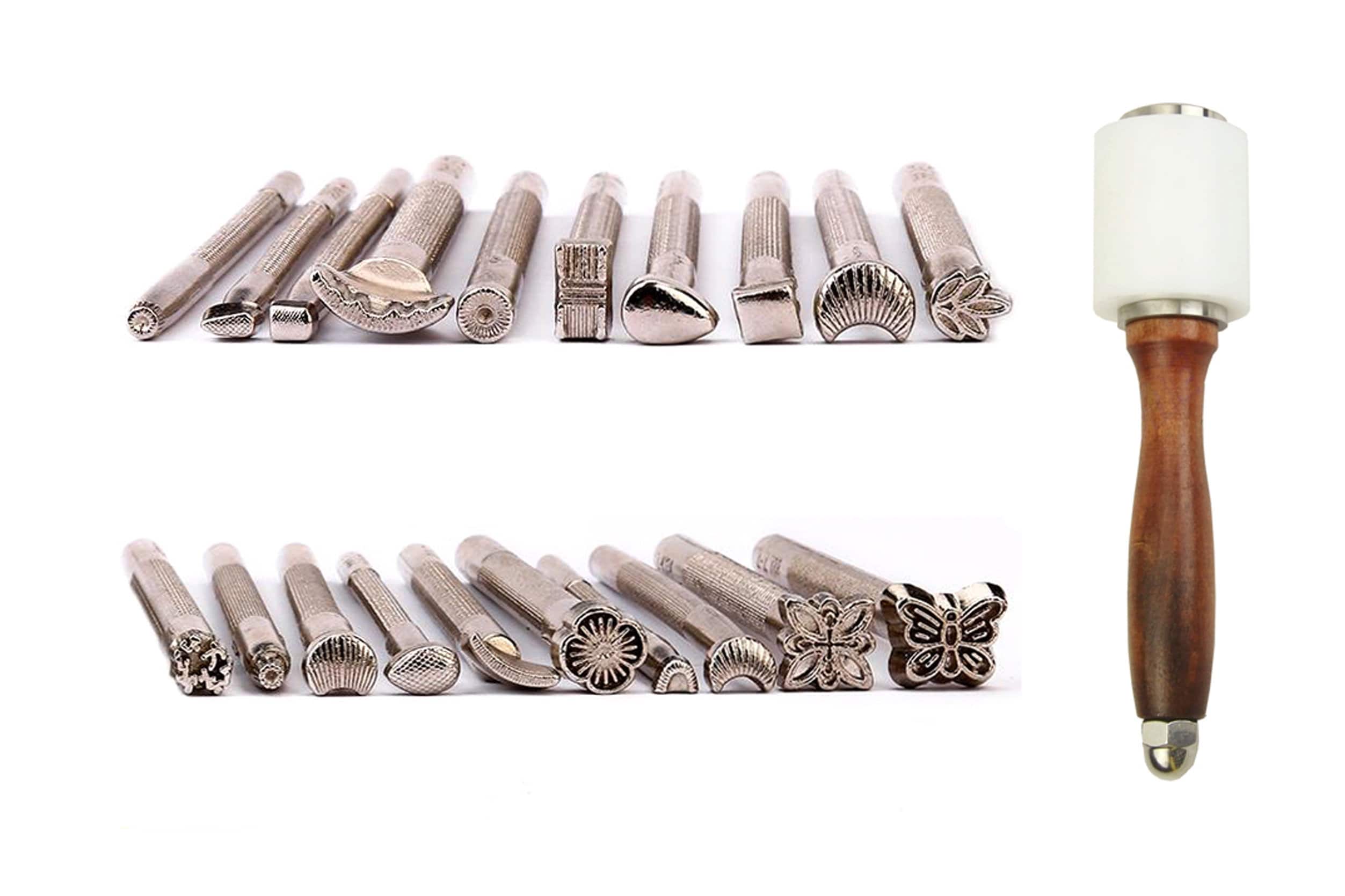 20 Basic Leather Stamping Tools with Leather Hammer Craving Etsy