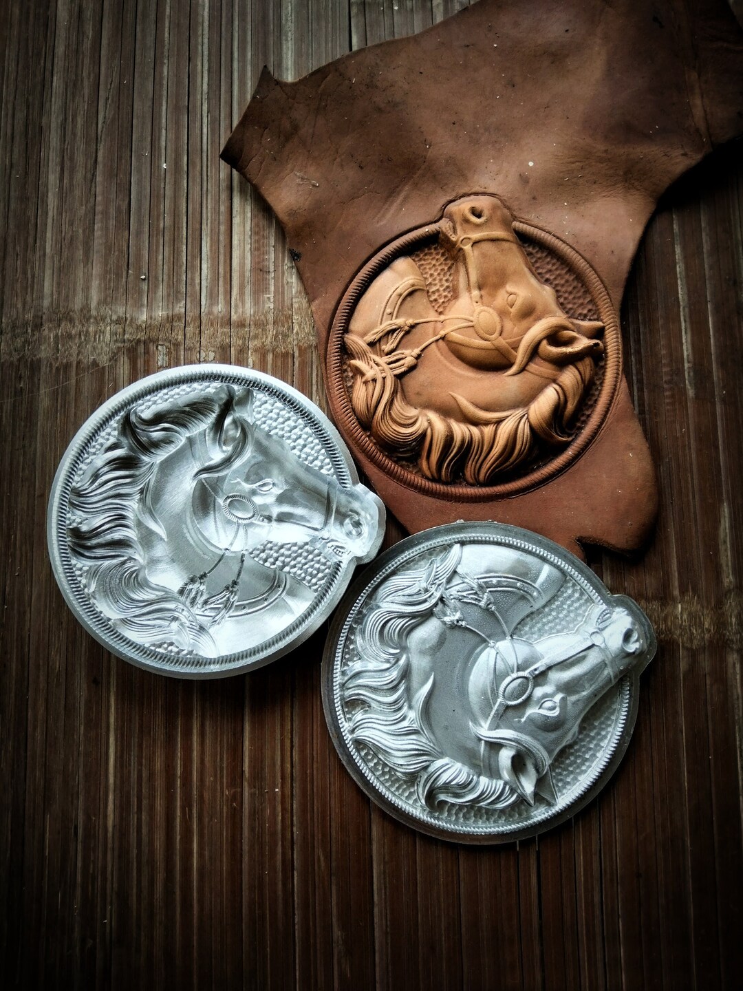 Exquisite 3D Horse Head Leather Embossing Stamper Set for Professional 3D Impression