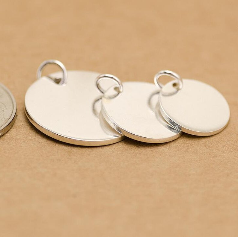 5 Sterling Silver Stamping Blanks Pendants 925 Discs 15mm 18 Etsy
