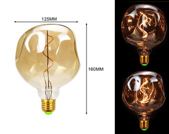 riesigen Rock Art Design große Edison Dekorative LED G125 Glühbirne Industrielle 4W Glühbirne Weihnachtsdekor Liebe Geschenk LED Neon Light Globe