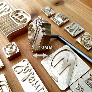 Grueso 1cm HeavyDuty Custom Cake Bread Wood logo Herramienta embosser w / stick handle stamp Logotipo de cuero personalizado