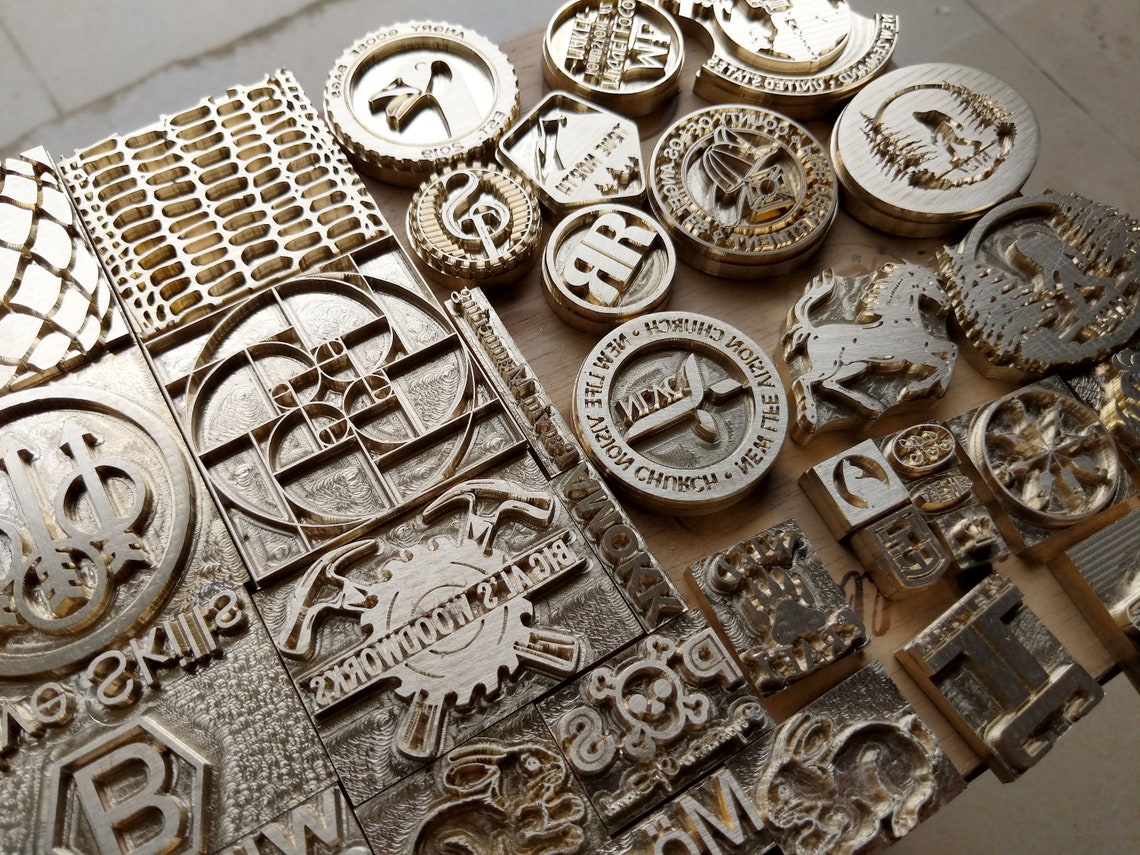 Custom Embosser Lederstempel gestalten Sie Ihr Logo Messing Etsy