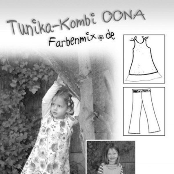 Oona Tunika Kombi Schnittmuster Farbenmix Papierbogen