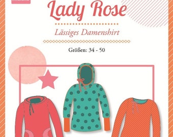 Lady Rose Damen Shirt Schnittmuster Farbenmix Papierschnittbogen