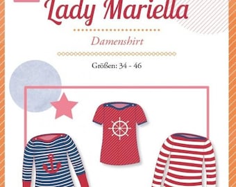 LadyMariella Shirt Schnittmuster Farbenmix Papierschnittbogen