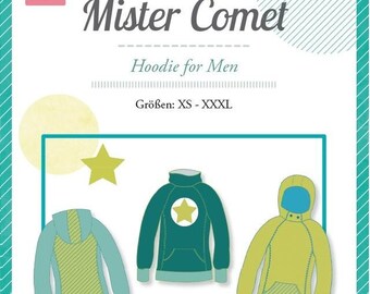 MisterComet Herren Hoodie Schnittmuster Farbenmix Papierschnittbogen