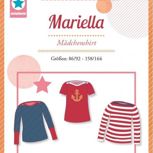 Mariella Shirt Schnittmuster Farbenmix Papierschnittbogen
