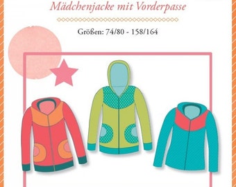 Bella Mädchen Sweatjacke Schnittmuster Farbenmix Papierschnittbogen