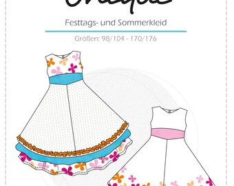 Unique Festkleid Schnittmuster Farbenmix Papierbogen