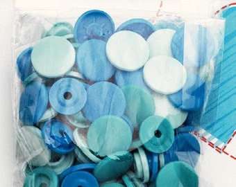 Prym Love press fasteners snaps blue 12.4 mm 30 pieces