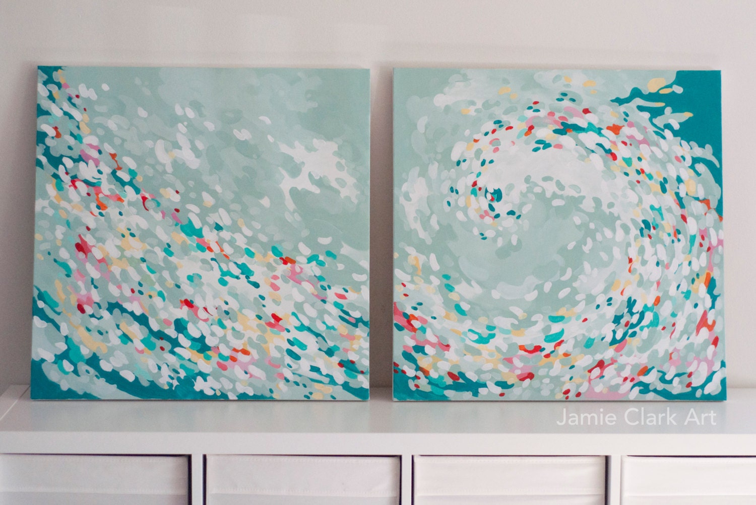 Two Original 24x24 Custom Paintings Etsy