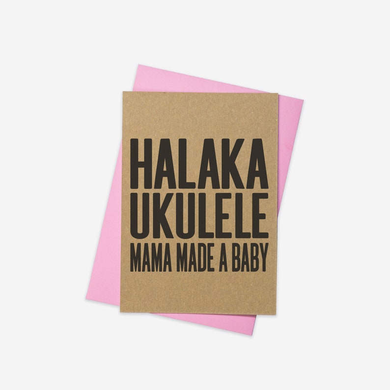 Halaka Ukulele Mama Made A Baby First Mother/'s Day Card