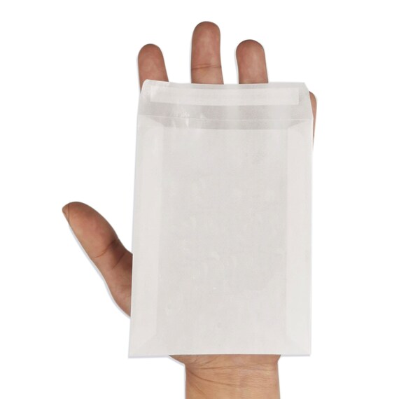50 Wax Melt Packaging Glassine Bags Eco Peel & Seal 60gsm Envelopes UK made  soap