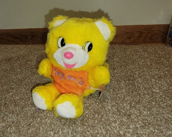 Vintage Popples Knock Off yellow Dandee Plush Tuck Me In