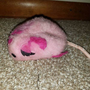 Vintage Dakin Pillow Pets Mod Pink Mouse