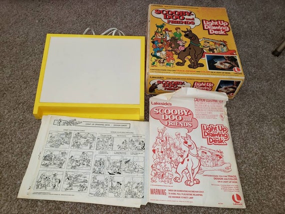 Vintage Light Up Drawing Desk Scooby Doo And Friends In Box Etsy