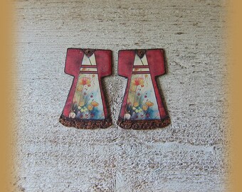 Enameled copper charms