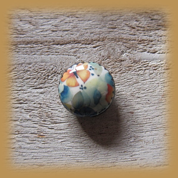 Grosse perle en porcelaine de 27-28mm, fournitures pour composition de collier, sautoir