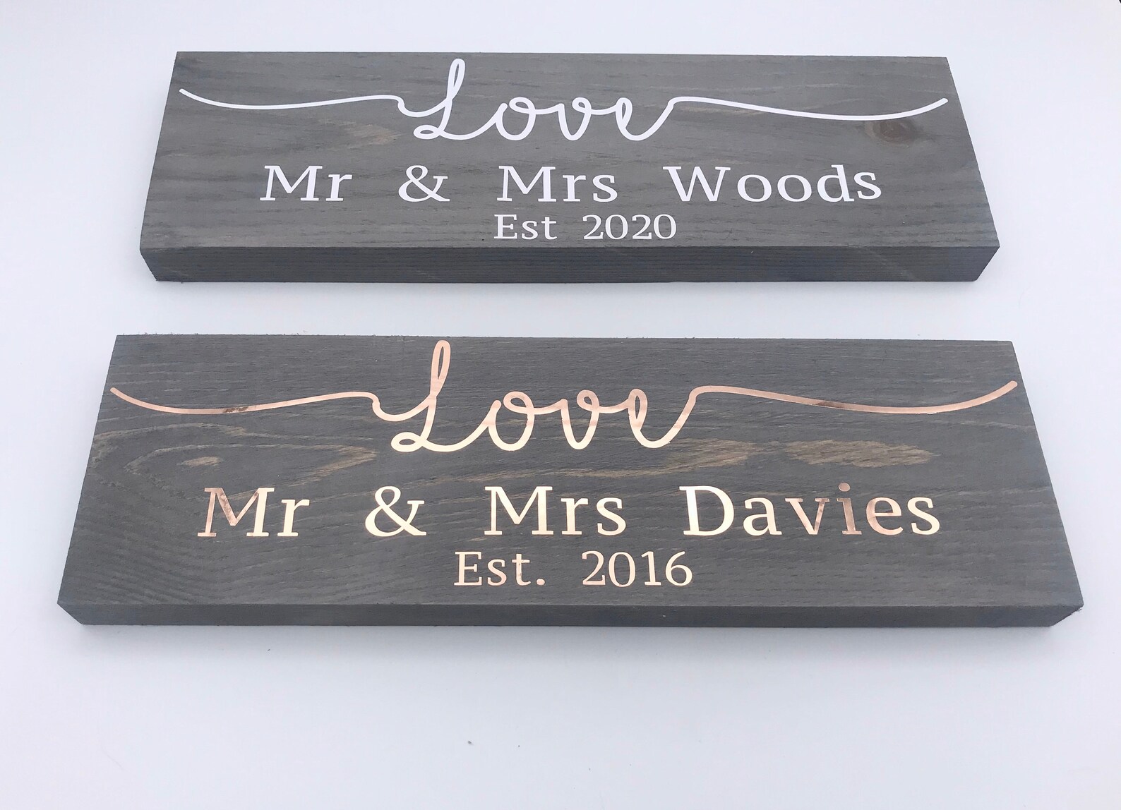 Personalised Wooden Mr and Mrs Sign Unique Wedding Present - Etsy