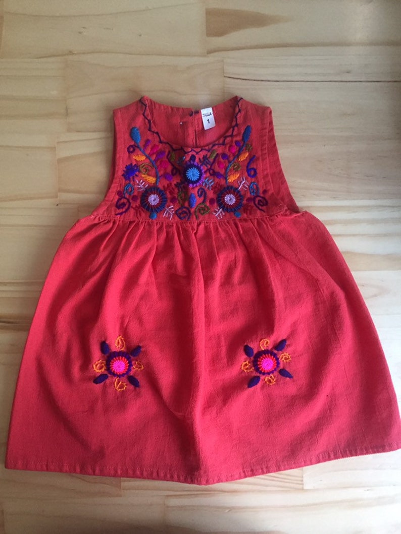 Set of two Guatemalan Girls Embroidered Sundress Size 1