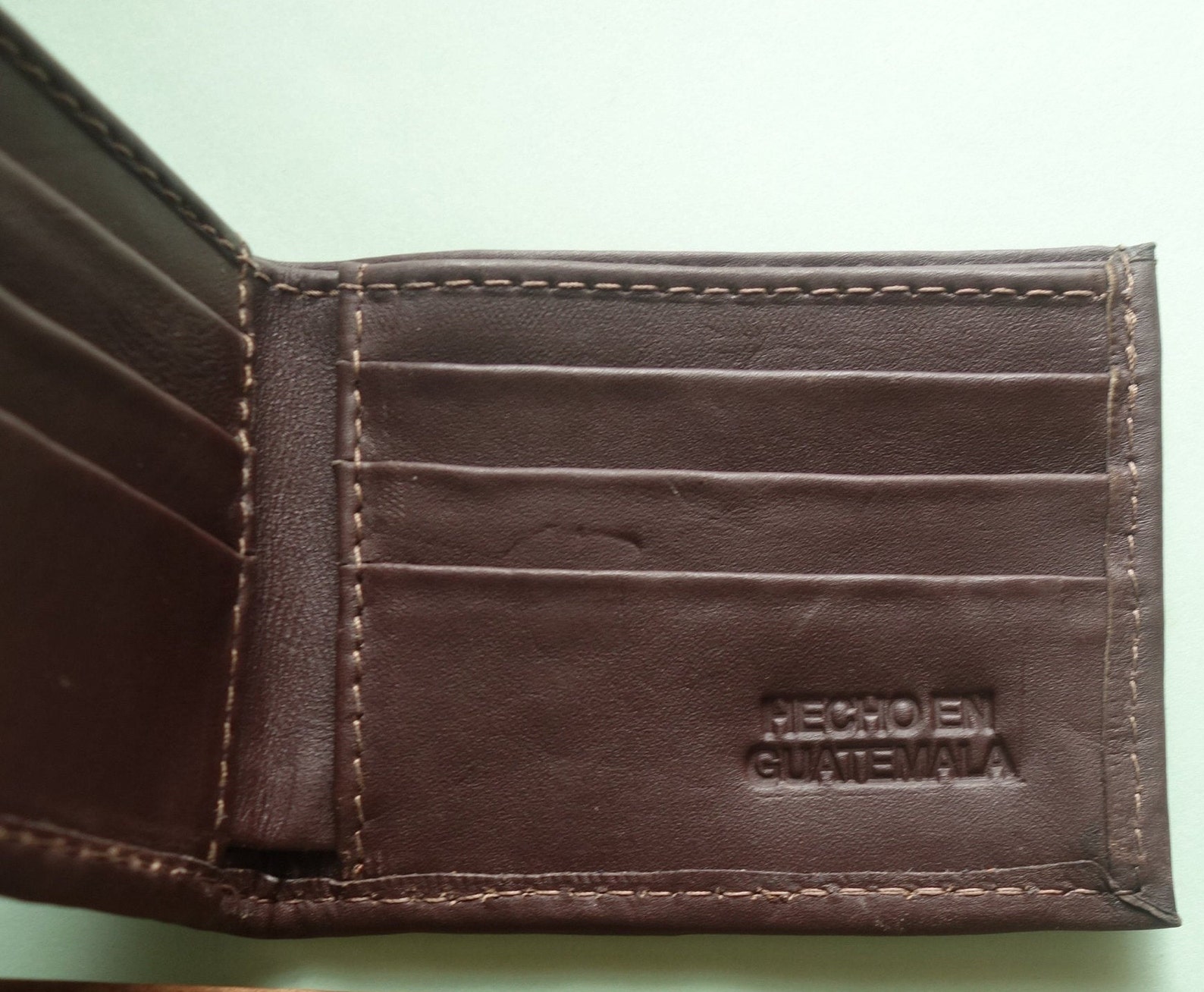 Guatemalan Handmade Brown Leather fold Men's Wallet | Etsy