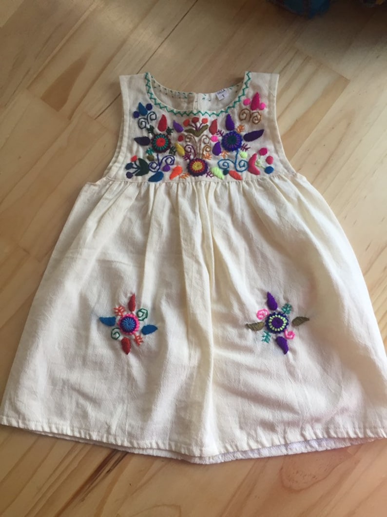 Set of two Guatemalan Girls Embroidered Sundress Size 1