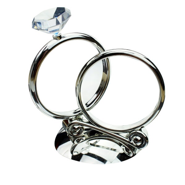 Wedding Cake Topper Diamond Ring Reception Table Centrepiece Decorations