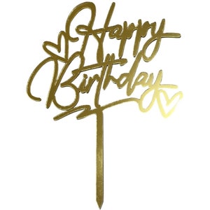 Alles Gute zum Geburtstag Kuchen Topper Partydekoration Gold Lieferungen