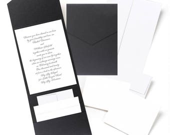 pocket invitations etsy