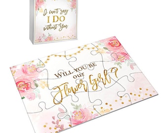 Will You Be My Flower Girl Jigsaw Puzzle Gift Bride Proposal For Flowergirl