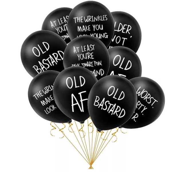 Happy Birthday Party Decorations Rude Balloons Funny Joke Novelty Gift Old Age