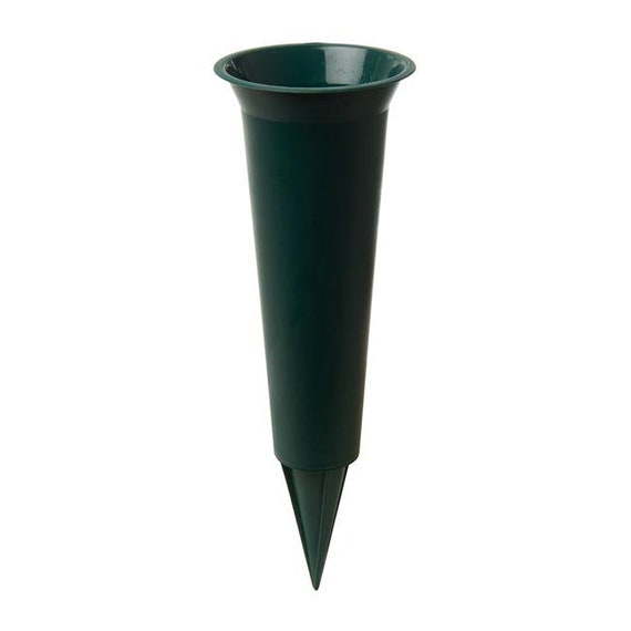 Grave Flower Holders, Cemetery Vase with Earth Spike, Cemetery