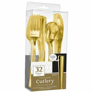 White And Gold 24pc Bella Assorted Cutlery Set