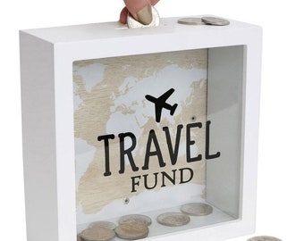 Cube Piggy Bank Travel Fund Cube HOLIDAY FUND NEW Money Bank 3 7/8In Cube Piggy Bank Travel Fund Cube HOLIDAY FUND NEW Money Bank 3 7/8In